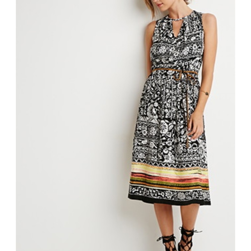 Black and White Printed Dress
